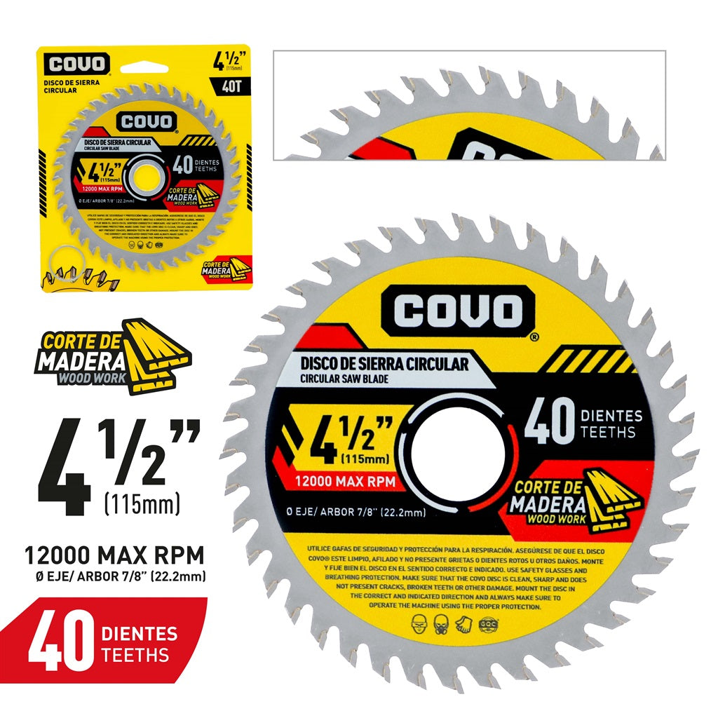 Disc - Cutting 4.5" 40T #A367-S9609-CV [10/100]