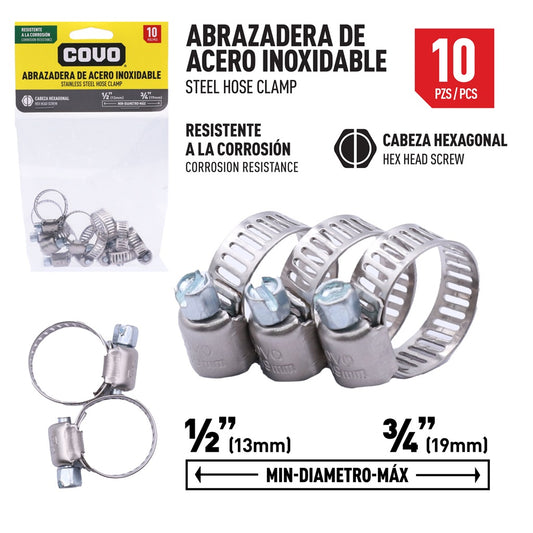 Hose Clamp 1/2"-3/4" #CV-HC-6 [1/80]