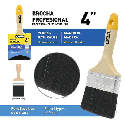 Paint Brush - 4" #CV-PRW-4B [12/120]