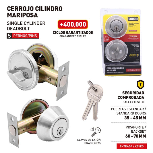 Lock - Deadbolt - SGL #D-101B-SS [24]