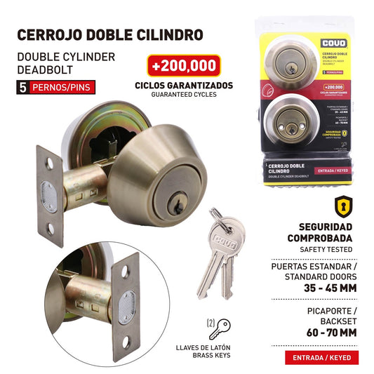 Lock - Deadbolt - DBL #JM-102B-AB [24]