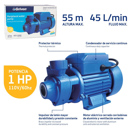 Water Pump - 1HP #QB-80-VEN [2]