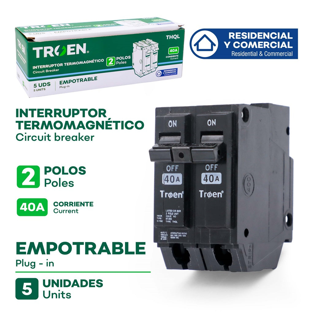 Breaker - D/P 40A #THQL-2P-40A [5/50]