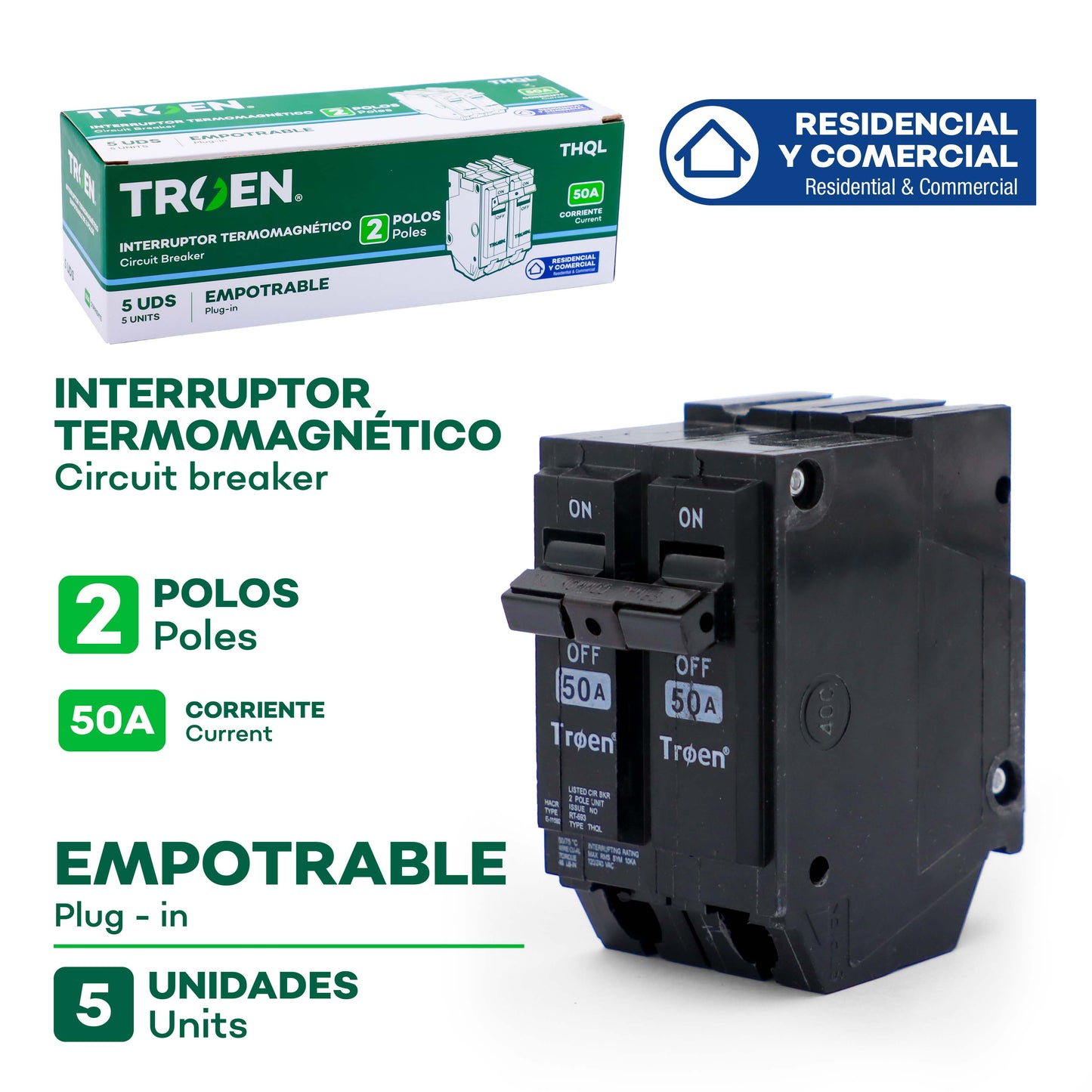 Breaker - D/P 50A #THQL-2P-50A [5/50]